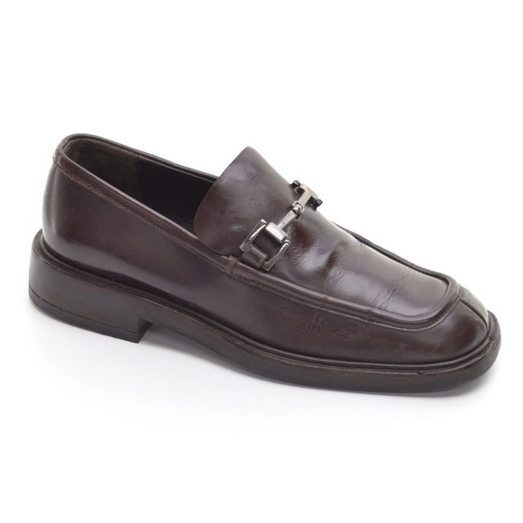 Gucci Brown Box Leather Classic Horse Bit Loafers 5 B - Picture 4 of 7